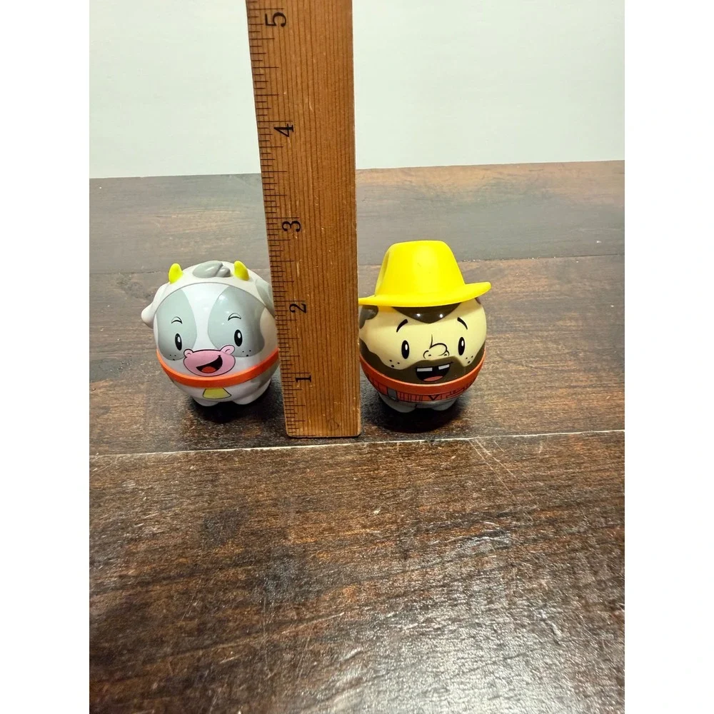 Fisher-Price Little Tikes Toddle People Farm Cow and Farmer Cowboy Wobble